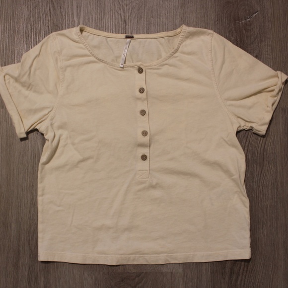 Free People Tops - Free People Boxy button down T-shirt